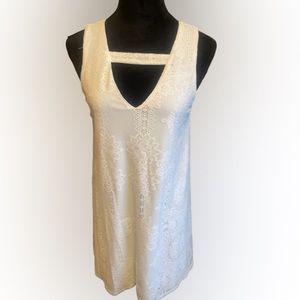 White lace shift dress